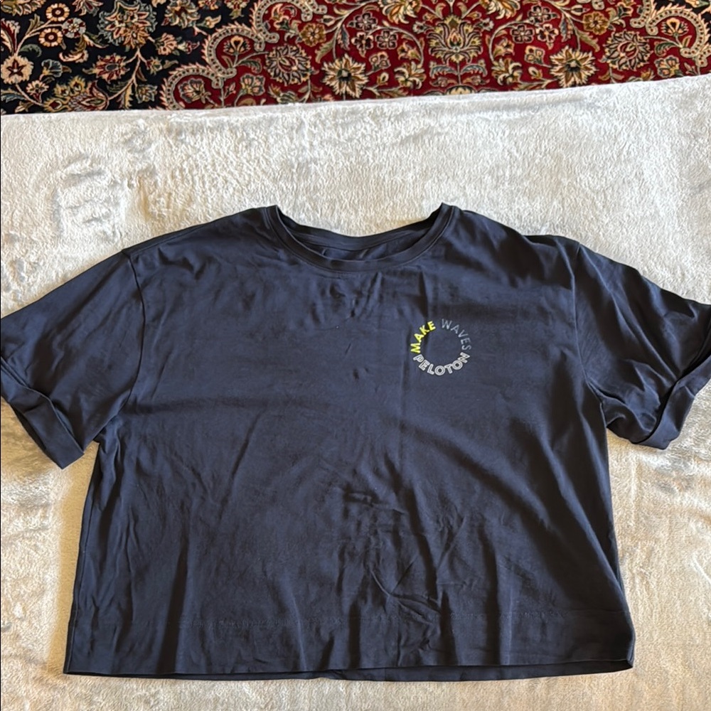 Peloton Navy Crop Top